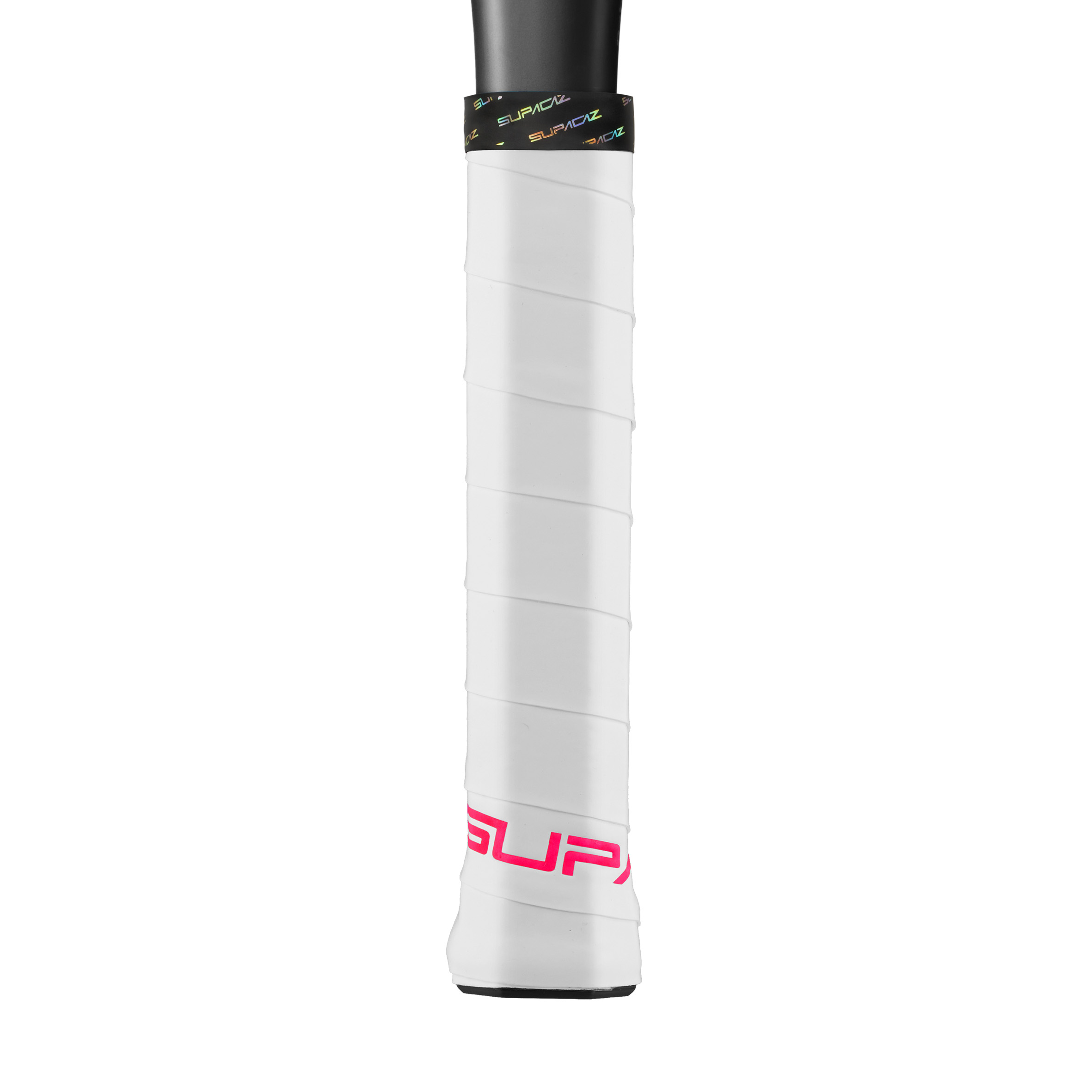 371-101 Super Sticky Kush - Tennis Replacement Grip - White _ Neon Pink - 1